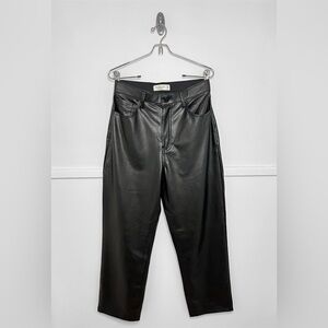 Abercrombie & Fitch The Ankle Straight Ultra High Rise Vegan Leather Pants